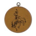 KSDUT Western Cowboy Horse Wall Art Decor - Brown Bucking Southwestern Wall Art Canvas Frame Hanging Prints, Mid Century Modern Wall Art Decor for Home Bedroom Dorm Decorations 10"x10"