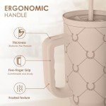 SANDJEST Horse Tumbler with Handle, Insulated Cup Stainless Steel Travel Mug Cup, Gifts for Women Girl, Equestrian Gift for Birthday Christmas, 40oz