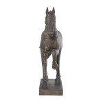 Deco 79 Polystone Horse Decorative Sculpture Prancing Home Decor Statue, Accent Figurine 14" x 4" x 15", Brown