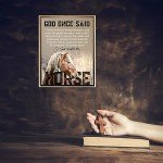 So God Created The Horse - Inspirational Wall Art Print, Motivational Wall Decor for Home, Farmhouse, Vets Office, Living Room, Bedroom - Unframed 8x10" Horse Wall Art Print, Equestrian Decor