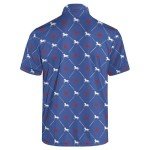 Horse Racing Shirt Mens Golf Shirt Funny Polo Shirts Short Sleeve Golf Polo Shirts Horse Gifts Print Shirts Blue XL