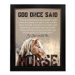 So God Created The Horse - Inspirational Wall Art Print, Motivational Wall Decor for Home, Farmhouse, Vets Office, Living Room, Bedroom - Unframed 8x10" Horse Wall Art Print, Equestrian Decor