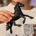 Schleich Horse Club - 6" Frisian Stallion - Hand-Painted Collectable, Realistic Toy Horse Figurine for Girls and Boys. Durable Educational Figure for Fun Imaginative Play. Kids Toys Ages 5+