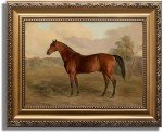 KBKBART Gold Framed Vintage Wall Art, Vintage Horse Painting Farmhouse Decor, Rustic Antique Equestrian Art Prints Wall Decor, Western Animal Picture Wall Hanging Decor for Living Room, Bathroom, Office, Bedroom(12"x16")