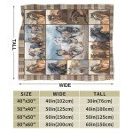 Horse Blaneket Western Horses Fleece Throw Blanket Fuzzy Plush Super Soft Cozy Warm Horse Decor Stuffed Animal Blanket Gifts for Boys Girls Kids Adult Men Women 40"x50"