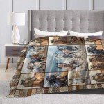 Horse Blaneket Western Horses Fleece Throw Blanket Fuzzy Plush Super Soft Cozy Warm Horse Decor Stuffed Animal Blanket Gifts for Boys Girls Kids Adult Men Women 40"x50"