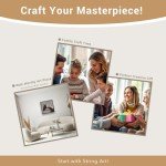 zenoco Horse String Art Kit for Adults, Teens & Women, All-Inclusive DIY Craft Kit for Beginners to Advanced Crafters - Unique Crafts Gift for Wall Decor & Mindfulness Art Projects (12" x 12")