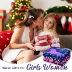 WLLHEO Horse Gifts for Girls, Horse Blanket, Horses Lovers Throw Blankets for Women Girls Christmas Birthday Decor Gifts 60"x50"