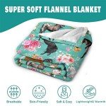 Horse Blanket Horse Gifts for Girls Women, Soft Horse Blanket for Girls, Cozy Lightweight Flowers Quilt Throw Bedding for Kids Adults Couch Bed Chair Horse Bedroom Decor, 40"X50"