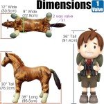 Jet Creations 38" Long Inflatable Horse, Golden Brown Lifelike Blow-Up Toy Figure for Decoration or Play, Livestock Theme Party, Pool, Birthday, VBS, Photo Prop, Baby Shower 1 pc