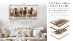 tigeridge Framed Horses Wall Art - Brown Horse Canvas Pictures Animal Wall Decor Running Horses Painting Prints Artwork for Living Room Bedroom Home Office Wall Decorations 20" x 40" Natural Frame