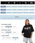 Flafens Oversized Tshirts for Women - Graphic T Shirt Loose Tees Crewneck Sleeve Top Cute Fashion Summer Pattern Print Tops, M, Three Horse