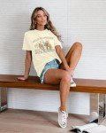 Western Cowgirl Shirt Wild Flowers Wild Horses Shirt Vintage Country Concert Shirt Rodeo Graphic Tee
