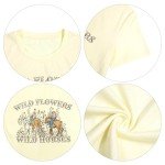 Western Cowgirl Shirt Wild Flowers Wild Horses Shirt Vintage Country Concert Shirt Rodeo Graphic Tee