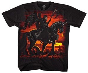 Liquid Blue Men's Plus-Size Reaper Horse T-Shirt, Black, XX-Large
