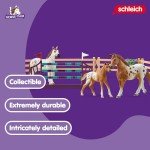 Schleich Horse Club - 17PC - Lisa's Tournament Training Horse Toy Set with 3 Horses and Accessories - Realistic Stallion, Mare, Foal Figurines for Girls and Boys - Farm Toys for Kids Ages 5+ - 42433
