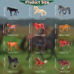 12 Pieces Horse Foal Toy Figures Realistic Horse Toy Miniature Horses Toys Kids Toddlers Horse Playset Horse Party Favors Educational Toy for Club Cake Topper Christmas Birthday Supplies