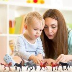 12 Pieces Horse Foal Toy Figures Realistic Horse Toy Miniature Horses Toys Kids Toddlers Horse Playset Horse Party Favors Educational Toy for Club Cake Topper Christmas Birthday Supplies