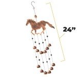 Dawhud Direct 24-inch H Galloping Horse Wind Chimes for Outside Unique Horse Galloping Windchimes Outdoor Decorations Garden Decoration, Gift for Women, Mom, Grandma, Unisex