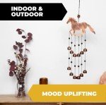 Dawhud Direct 24-inch H Galloping Horse Wind Chimes for Outside Unique Horse Galloping Windchimes Outdoor Decorations Garden Decoration, Gift for Women, Mom, Grandma, Unisex