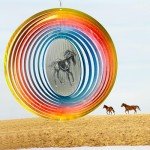 Aoedelyart 3D Animations Horse Wind Spinner for Yard and Garden,12Inch Wind Spinners Outdoor Horse Memorial Gift for Women Mom Grandma Wife,Garden Decor Metal Kinetic Yard Art Wind Sculpture