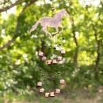 Dawhud Direct 24-inch H Galloping Horse Wind Chimes for Outside Unique Horse Galloping Windchimes Outdoor Decorations Garden Decoration, Gift for Women, Mom, Grandma, Unisex