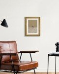 VIYYIEA Gold Framed Horse Wall Art Decor, Living Room Bedroom Lonely Horse Pictures Retro Wall Decor, Antique Picture Frame Canvas Prints Artwork, Vintage Abstract Paintings,11x14 Inch
