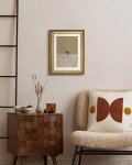 VIYYIEA Gold Framed Horse Wall Art Decor, Living Room Bedroom Lonely Horse Pictures Retro Wall Decor, Antique Picture Frame Canvas Prints Artwork, Vintage Abstract Paintings,11x14 Inch