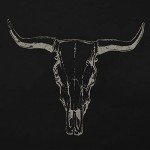Boho Cow Skull Shirt Women Cowgirl t Shirt Vintage Western Rodeo Graphic Tee Short Sleeve Bull Skull Casual Top