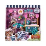 Wild Manes Horse Toys Cocoa’s Bakery Café Cart Playset with Cocoa Horse Doll Figure, Includes Brush and Play Accessories