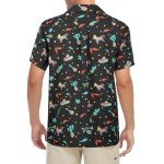 Zando Funny Mexican Shirts for Men Short Sleeve Button Down Hawaiian Shirt Tropical Cinco De Mayo Shirt Beach Vacation Fiesta Shirt Costume Casual Cinco De Mayo Outfit Lake Blue Horse Shirt Medium