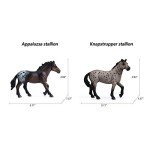 UANDME 8PCS Big Mare and Stallion Toy Figures, Plastic Horse Figurines, Animal Toys for Girls and Boys, Club Cake Topper Party Decoration