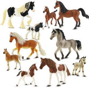 Zippytots Horse Figurine Set -10 PCS Realistic Horse Figure Toys for Toddlers -Educational Gift for Kids-Perfect Party Favors-Animal Figure Learnig Toys