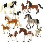 Zippytots Horse Figurine Set -10 PCS Realistic Horse Figure Toys for Toddlers -Educational Gift for Kids-Perfect Party Favors-Animal Figure Learnig Toys