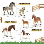 Zippytots Horse Figurine Set -10 PCS Realistic Horse Figure Toys for Toddlers -Educational Gift for Kids-Perfect Party Favors-Animal Figure Learnig Toys