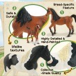 Zippytots Horse Figurine Set -10 PCS Realistic Horse Figure Toys for Toddlers -Educational Gift for Kids-Perfect Party Favors-Animal Figure Learnig Toys