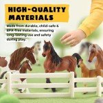 Zippytots Horse Figurine Set -10 PCS Realistic Horse Figure Toys for Toddlers -Educational Gift for Kids-Perfect Party Favors-Animal Figure Learnig Toys