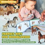 Zippytots Horse Figurine Set -10 PCS Realistic Horse Figure Toys for Toddlers -Educational Gift for Kids-Perfect Party Favors-Animal Figure Learnig Toys