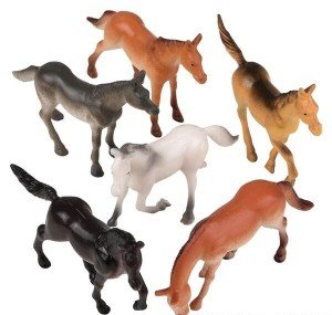 HAPPY DEALS ~ Horse Figures | 12 Pc | Farm Animals Toys | 2.5 Inch Size