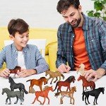 CLESDF 20Pcs Plastic Horse Figure Toy Set for Kids, Miniature Realistic Pony Horse Toy Figurine Farm Animal Toy Present, Premium Horse Party Favor Decoration Cake Topper Birthday Pinata