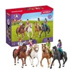 Schleich Horse Club 40-Piece Playset - Ride Out with 4 Horse Toys, 4 Rider Girls & Accessories for Ages 5+