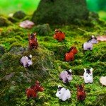 Shappy 80 Pcs Mini Horse Figures Resin Horse Foal Models Miniature Animals Figurines Resin Miniature Ornaments Decoration for Garden Accessories Landscape Terrarium Cake DIY(Simple Colors)