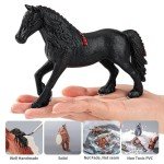 zoopal 8PCS 4-7" Large Horse Family Toys for Kids, Realistic Animal Figurines Toys for Toddlers, Horse Party Favor Birthday Decorations Gift for Toddlers 3-5 5-7 6-12