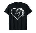 Horse head with a heart - Riding Horse T-Shirt
