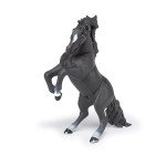 Papo - Hand-Painted - Figurine - Horses,Foals and Ponies - Black Reared Up Horse Figure-51522 - Collectible - for Children - Suitable for Boys and Girls - from 3 Years Old