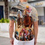 Cool Horse Mens Funny Hawaiian Shirts 3D Graphic Button Down Short Sleeve Tropical Holiday Beach Aloha Shirt