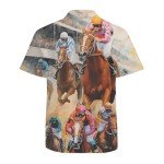 Cool Horse Mens Funny Hawaiian Shirts 3D Graphic Button Down Short Sleeve Tropical Holiday Beach Aloha Shirt