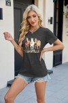 Horse Shirt Women Horse Lover Tshirt Funny Horse Riding Horse Graphic Tee Animal Western Country Summer Short Sleeve Tops Grey