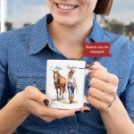 Customized Women With Horse White Mug 11oz 15oz, Unique Horse Riding Coffee Mug For Women Equestrians, Personalized Horse Riders Names Coffee Mug, Thoughtful Gift For Horse Owners