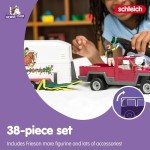 Schleich Horse Club - 38-Piece Toy Trailer and Truck Playset with Horse, Rider Action Figure and Accessories, Detailed Animal Toys for Kids Ages 5+